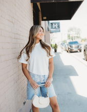 Load image into Gallery viewer, Asymmetric Lace Hem Patchwork Tee
