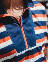 Load image into Gallery viewer, Striped Top Front Zip Shorts Set
