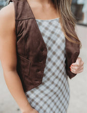 Load image into Gallery viewer, V Neck Button Down Suede Vest
