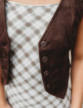Load image into Gallery viewer, V Neck Button Down Suede Vest
