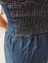 Load image into Gallery viewer, Strapless Denim Midi Dress
