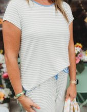 Load image into Gallery viewer, Melody Green Stripe PJ Set
