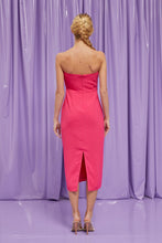 Load image into Gallery viewer, FRONT TAIL DETAIL TUBE MIDI DRESS
