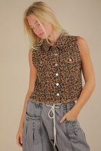 Load image into Gallery viewer, Leopard Printed Collared Casual Vest
