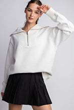 Load image into Gallery viewer, FLEECE FRENCH TERRY RIBBED MOCK NECK PULLOVER
