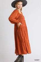 Load image into Gallery viewer, Ruffle Cuffed Long Sleeve Square Necklin
