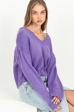 Load image into Gallery viewer, V NECK LONG SLEEVE SWEATER
