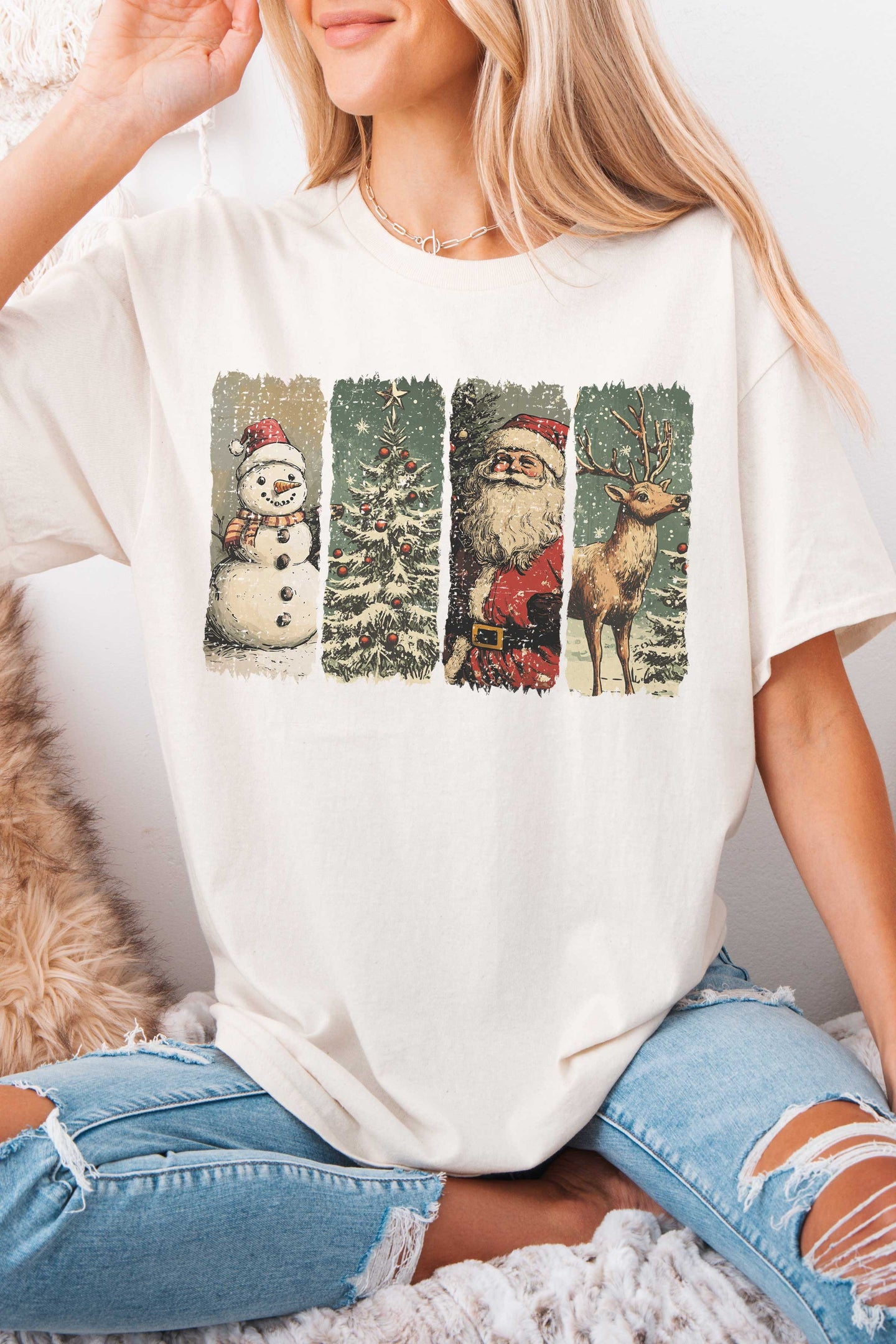 Christmas Vibes Oversized Holiday Graphi