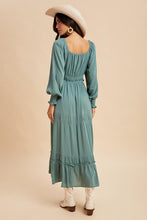 Load image into Gallery viewer, Gathered Square Neck Maxi Dress
