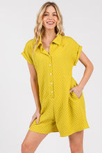 Load image into Gallery viewer, FRONT COLLARED BUTTON-DOWN ROMPER
