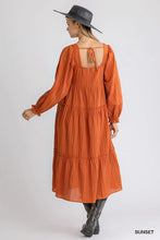 Load image into Gallery viewer, Ruffle Cuffed Long Sleeve Square Necklin
