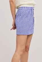Load image into Gallery viewer, Gingham Drawstring Waistband Mini Skirt
