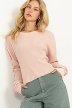 Load image into Gallery viewer, WAFFLE LONG-SLEEVE DROP SHOULDER TOP

