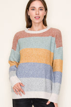 Load image into Gallery viewer, RIBBED MULTI COLOR BLOCK CREW NECK LONG
