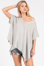 Load image into Gallery viewer, Pin Striped Shark Bite Hem Casual Top
