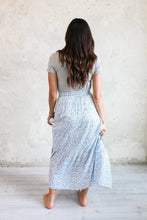 Load image into Gallery viewer, Drawstring Denim Poppy Maxi Skirt
