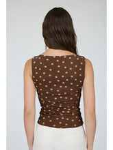 Load image into Gallery viewer, Polka Dot Boat Neck Sleeveless Mesh Knit
