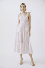 Load image into Gallery viewer, ROMANTIC STRIPED RUFFLED MIDI DRESS
