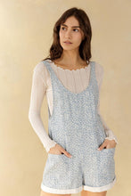 Load image into Gallery viewer, Floral Denim Romper
