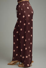 Load image into Gallery viewer, Polka dot wide leg pants featuring elast
