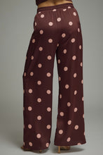 Load image into Gallery viewer, Polka dot wide leg pants featuring elast
