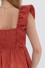 Load image into Gallery viewer, Oversized ruffle sleeve mini dress
