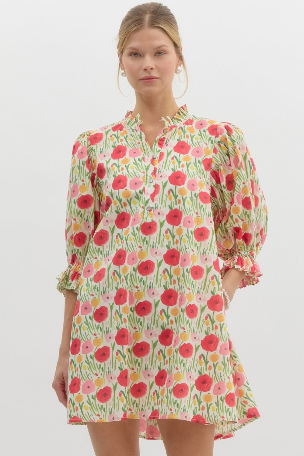 Poppy Print Mini Dress – Dreams Boutique, LLC