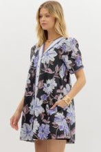 Load image into Gallery viewer, Floral print structured shoulder short s
