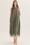 Load image into Gallery viewer, Polka dot sleeveless midi dress featurin
