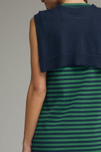 Load image into Gallery viewer, Striped sleeveless dress with contrast s
