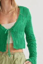 Load image into Gallery viewer, Crochet tie-front cardigan featuring sca
