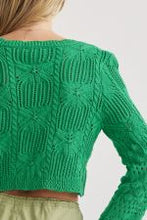 Load image into Gallery viewer, Crochet tie-front cardigan featuring sca

