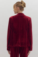 Load image into Gallery viewer, Velvet long sleeve blazer
