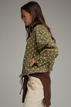 Load image into Gallery viewer, Polka Dot Funnel Neck Jacket
