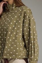 Load image into Gallery viewer, Polka Dot Funnel Neck Jacket
