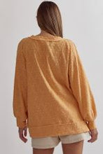 Load image into Gallery viewer, Floral jacquard long sleeve top
