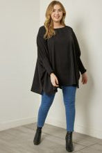 Load image into Gallery viewer, PLUS Ruched Sleeve Poncho Top
