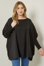 Load image into Gallery viewer, PLUS Ruched Sleeve Poncho Top
