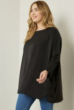 Load image into Gallery viewer, PLUS Ruched Sleeve Poncho Top
