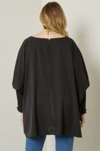Load image into Gallery viewer, PLUS Ruched Sleeve Poncho Top
