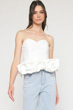 Load image into Gallery viewer, Tube Ruffle Bottom Bodice Top
