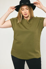 Load image into Gallery viewer, PLUS Short sleeve top featuring stud detail
