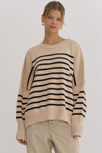 Load image into Gallery viewer, Strip Oversized stripe ribbed Sweater
