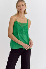 Load image into Gallery viewer, Lace Front Spaghetti Strap Tank
