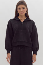 Load image into Gallery viewer, Textured long sleeve collared pullover.
