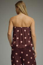 Load image into Gallery viewer, Polka dot strapless top featuring elasti
