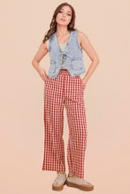 Load image into Gallery viewer, Elastic Waist Checkered Casual Pants
