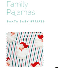 Load image into Gallery viewer, Baby PJ Onsie Santa Baby Stripes
