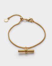Load image into Gallery viewer, THEMIS T-BAR BRACELET | Gold Coated | 7
