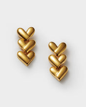 Load image into Gallery viewer, HEART LINK EARRINGS | Gold Coated | 3//4
